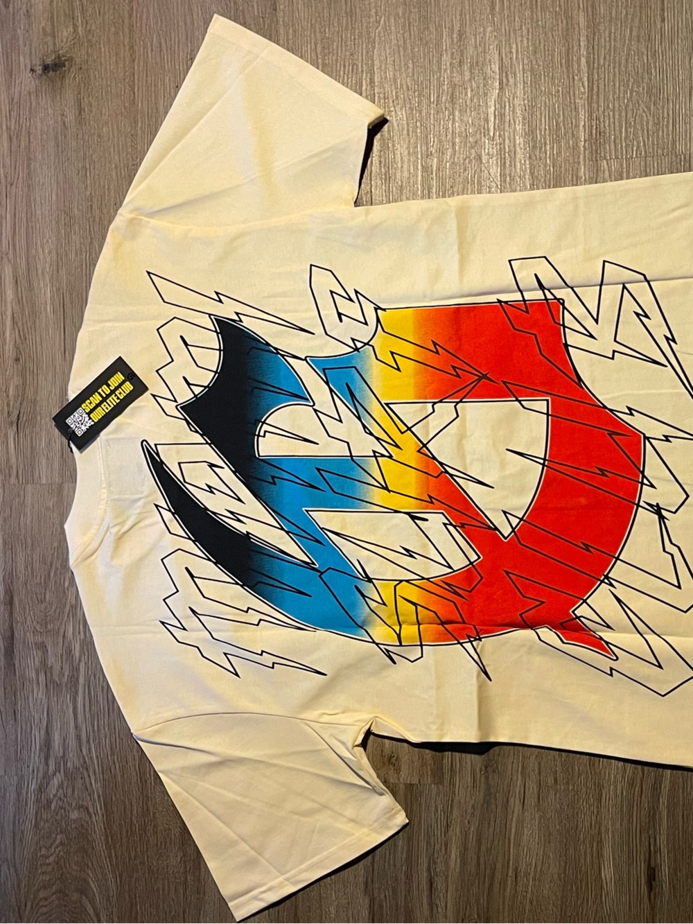Sunset Gradient Graphic Crewneck T-Shirt - Cream